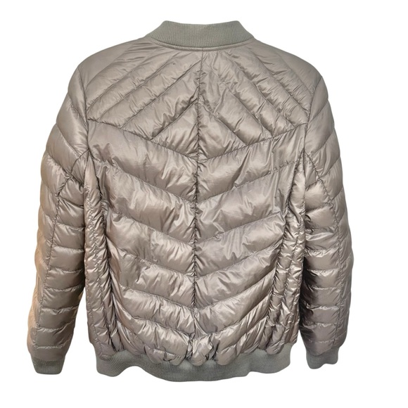 Bernardo Insulated Puffer Bomber Jacket Water Resistant Moonrock Size Large - Picture 3 of 15